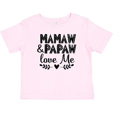 Inktastic Mamaw And Papaw Love Me Grandchild Baby T-Shirt From Grandbaby Clothes