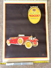 Vintage Mercedes Benz Advertising Poster 33"×23.5" Printed In Germany #7 Museum