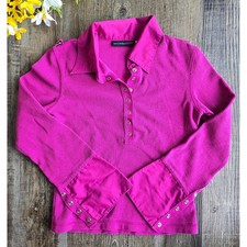 Vintage Y2K Mary-Kate and Ashley Girls Top Button Up Long Sleeve Pink Size 4/5