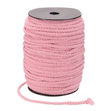 Macrame Cord 5mm x 295 Ft Handmade Naturbaumwollseil 8-Strang Pink