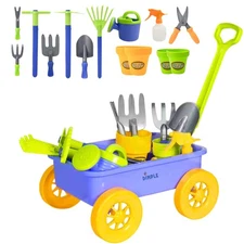Dimple: Premium 15-Piece Gardening Tools & Wagon Toy Set - Sturdy & Durable