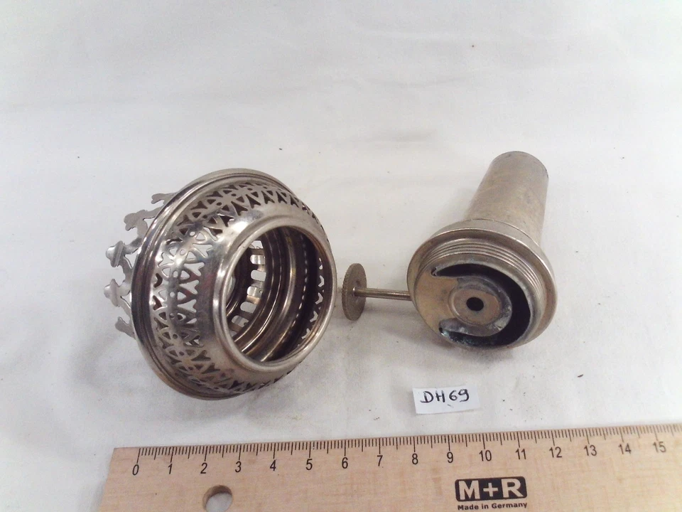 Bec en laiton pour lampe à pétrole 14 '" base Ø 39,5 mm griffe Ø 54 mm (DH62) - Photo 4/4