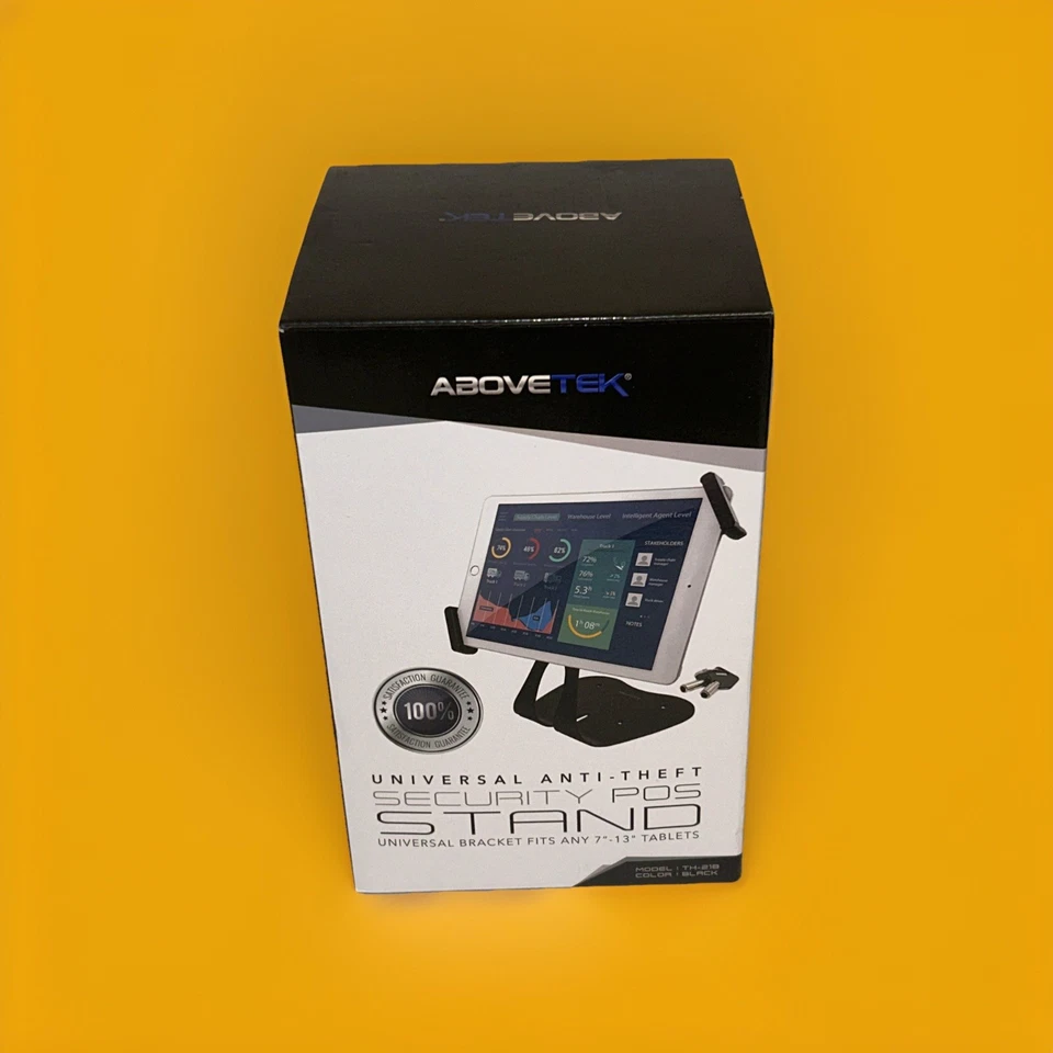 AboveTEK Anti-Theft Tablet Stand, Universal Security POS Holder, Black  - Image 3 of 4