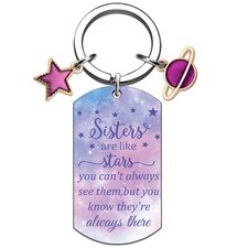 Best Sister Ever Keychain Gift for Women Friendship Jewelry Birthday Valentines