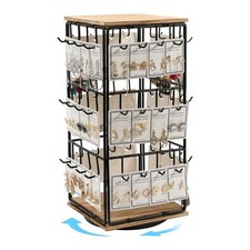 Rotating Earring Display Stands, 48 Hooks Earring Display for Vendors, Jewelr...