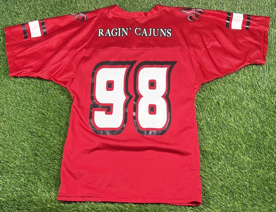 Vintage Louisiana Lafayette jersey mens S Ragin Cajuns football team issue game - Image 3 of 4