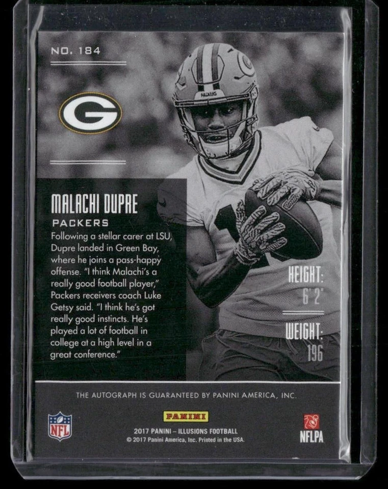 2017 Panini Illusions #184 Malachi Dupre #/150 - Image 2 of 2