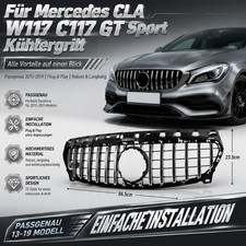 F&uuml;r Mercedes CLA W117 C117 GT Sportgrill silberne Vertikalstreifen 2013-2019