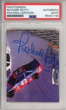 RICHARD PETTY NASCAR CRASH SIGNED PHOTOGRAPH AUTOGRAPH PSA DNA CERTIFIED PICTURE