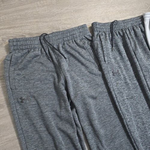Lot x3 Under Armour Pants Loose Fit Colgear Tapered Lounge Gym Sweatpants Size L - Picture 2 of 19