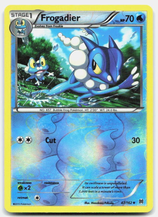 BREAKthrough Frogadier 47/162 LP Pokemon Reverse Holo Uncommon Tcg Card