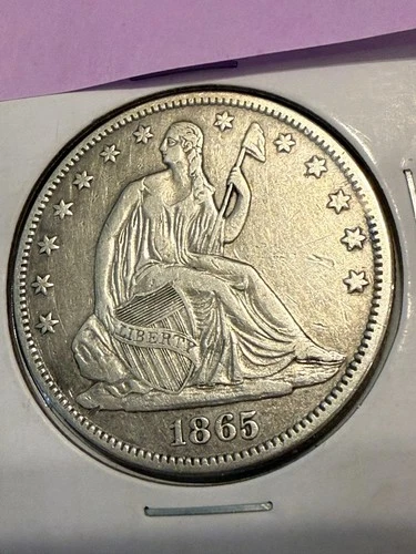 1865-P Seated Liberty Half Dollar — photo from the most recent tracked eBay sale