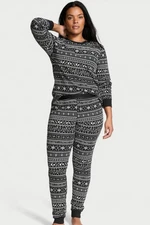 EUC (M)Shirt (S)Pants Women's Victoria's Secret Long Sleeve Pajama Thermal Set