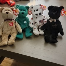 Ty Beanie Babies 1999 Signature Bear, Erin, Glory, The End Lot