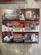 2015 2016 2017 Topps Sealed Complete Factory Set Lot  RYAN TROUT JETER RELIC