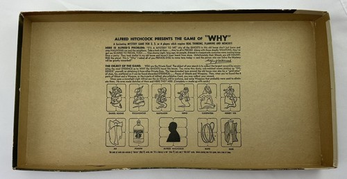 1967 Alfred Hitchcock Presents Why Game by Milton Bradley Complete in Good Cond - Picture 7 of 7