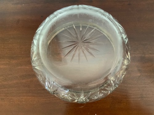 Silber umrandet Kristallglas Obstschale, Sheffield 1912 Markenzeichen - Bild 3 von 4