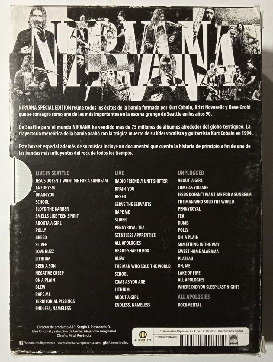 NIRVANA - SPECIAL EDITION - 2016 MEXICAN 4 X DVD, GRUNGE | eBay