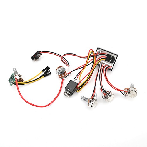 Prewired 3 Band Active Bass EQ Equalizer Preamp Circuit MN250K Tone B100K Volume - Picture 7 of 8