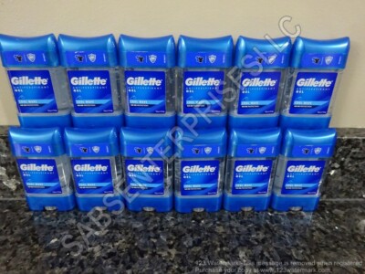 12 Gillette COOL WAVE Scent Men's Clear GEL Antiperspirant & Deodorant 70 ml