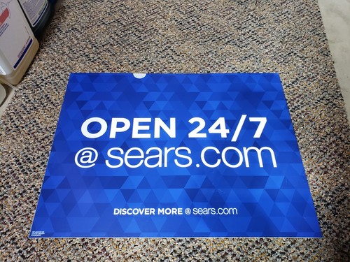 Letrero de horas de tienda Sears nuevo logotipo - coleccionable al por menor - Imagen 2 de 2