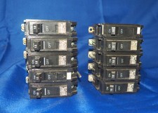 Lot Of 10 GE General Electric 15 Amp 1 Pole 120/240 Volt Circuit Breakers THQB