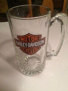 Harley Davidson Beer Mug Tall Boy Glass