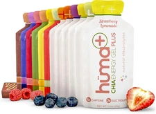 Huma plus (Double Electrolytes) Chia Energy Gel, Variety Pack - Stomach Friendly