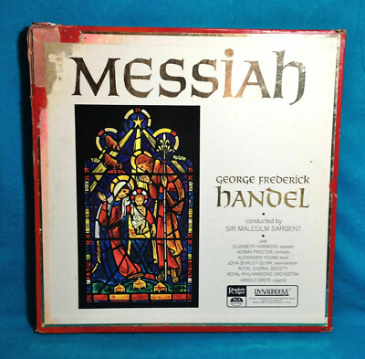 Messiah 3 Record Box Set George Frederick Handel Sir Malcom Sargent Harwood Book
