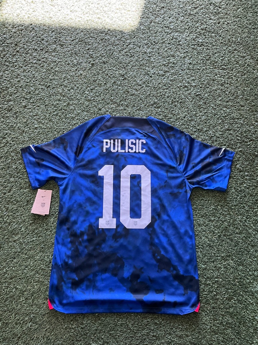 Nike Men's USA Away Jersey 22/23 #10 Pulisic - Blue | eBay