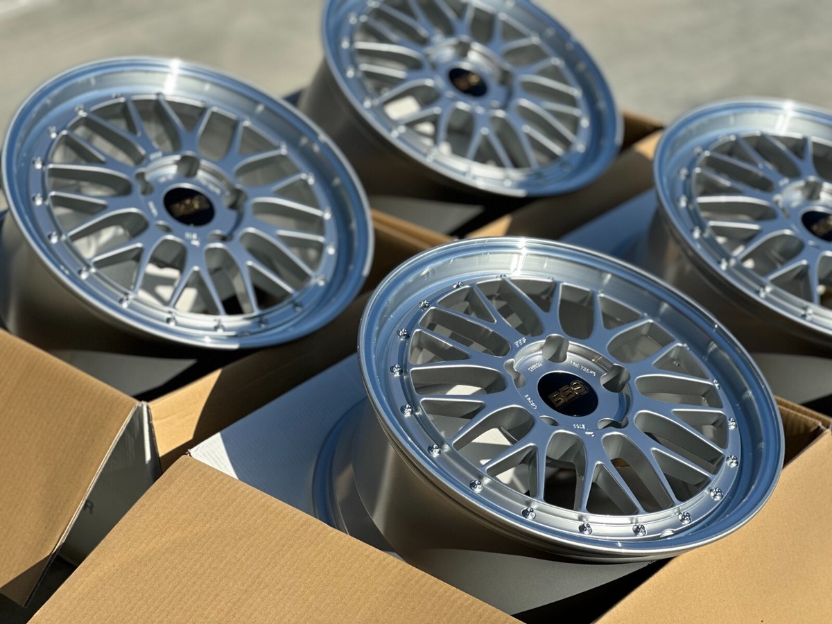 set of 4) BBS LM 18x8.5 +56, 18x10 +65 5x130 Diamond Silver fits