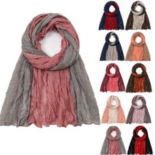Gradient Color Muslim Women Long Headscarf Turban Wrap Shawl Scarves Stoles Arab
