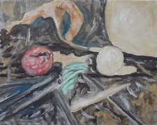 original oil painting forest floor abstract impressionistic