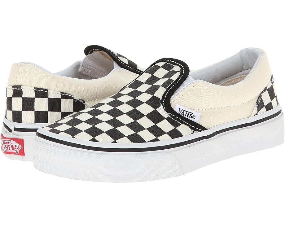 New in Box! Vans Classic Slip-On Canvas Black/White Checkerboard  (VN000EYEBWW)
