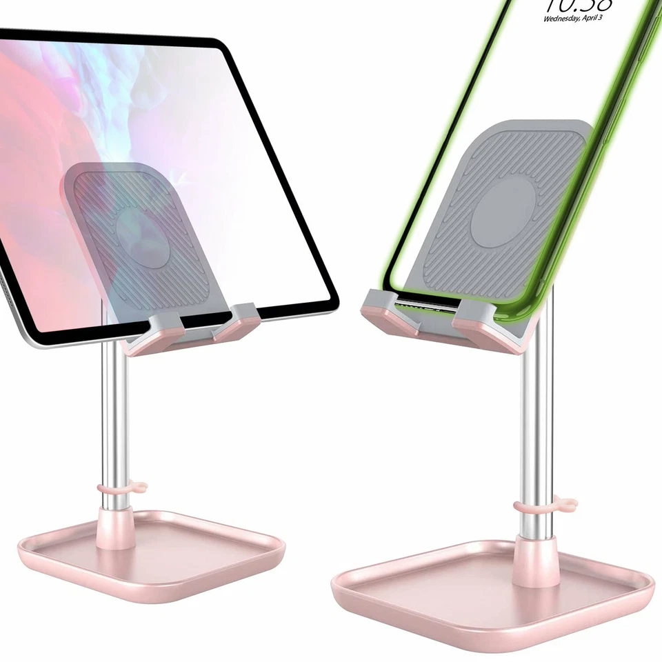 Adjustable Desktop Smartphone and Tablet Stand Heavy Duty - Pink - Image 3 of 4