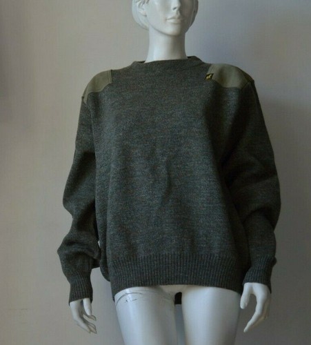 100% Merino Men's Commando Sweater Gray 