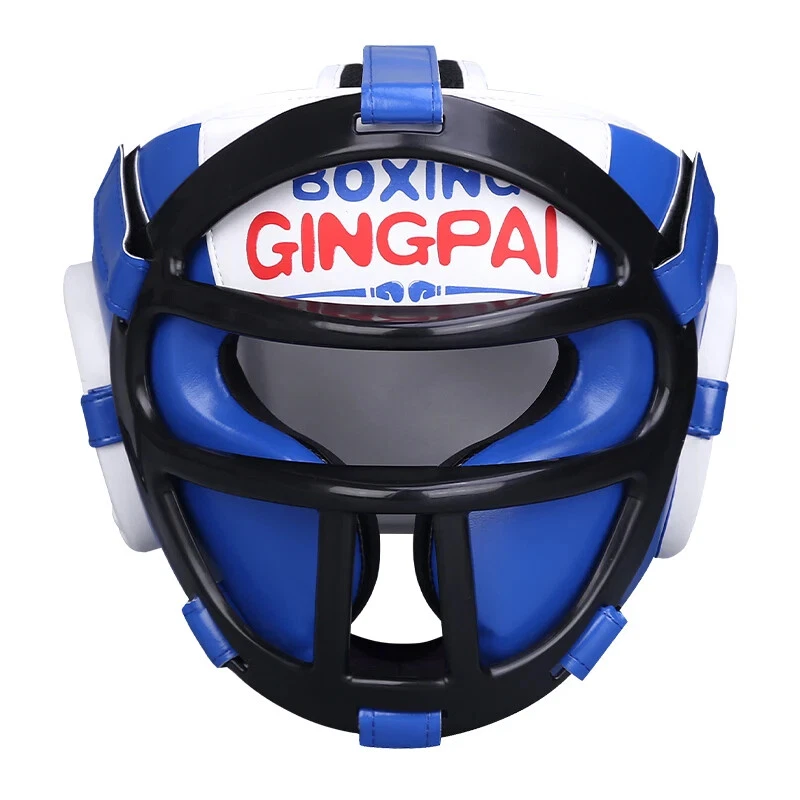 Casco de boxeo de cuero PU de grado protectores de cabeza niños niños competencia profesional Foto 4 de 4