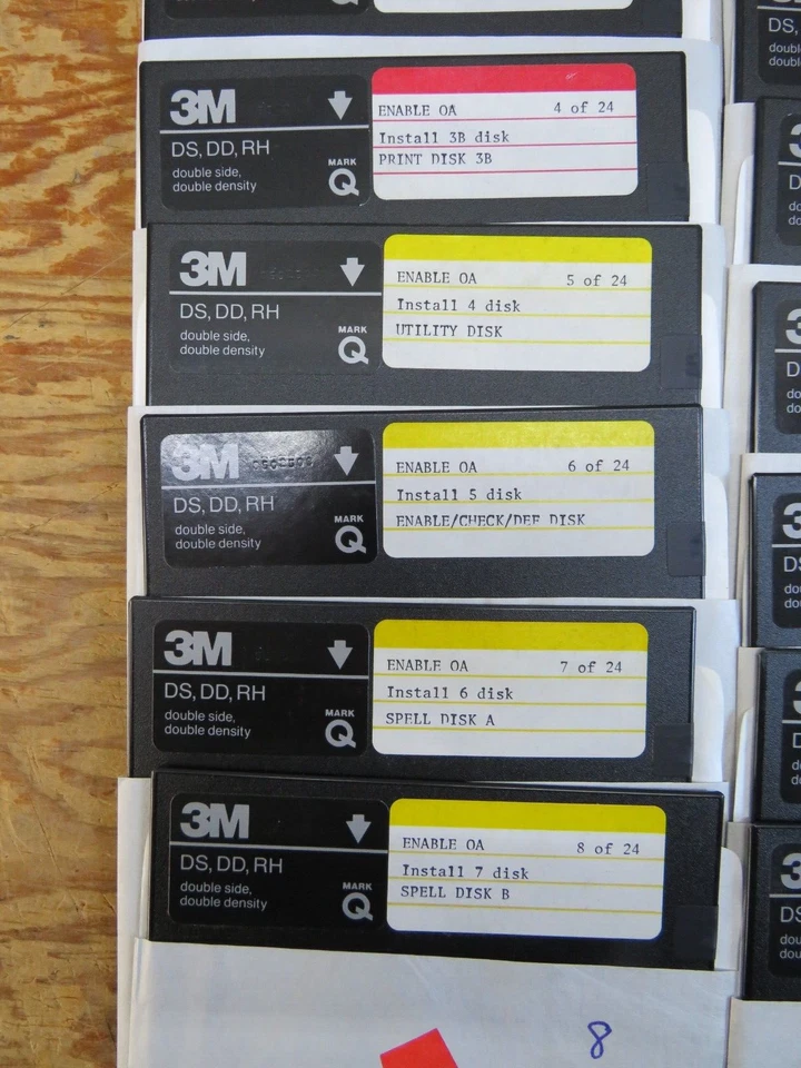 Disquetes antigos 3M habilitar OA automação de escritório 5,25 computador PC - Imagem 4 de 4