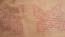 Vtg Gingham Aprons X Stitch Smocked Novelty Pink Checked w/Butterflies Pocket