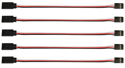Apex RC Products Futaba Style 6'' / 150mm Servo Extension - 5 Pack #1005