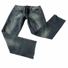 Vigoss Collection Skinny Frayed Hem Low Rise Stretch Blue Jeans Women’s Size 7