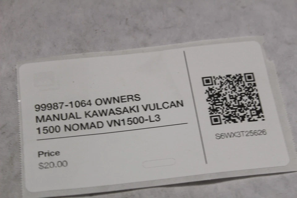 99987-1064 РУКОВОДСТВО ПОЛЬЗОВАТЕЛЯ KAWASAKI VULCAN 1500 NOMAD VN1500-L3 - Изображение 2 из 4