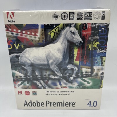 Adobe Premiere Version 4.0 Apple Macintosh Full Retail Box Sealed New Old Stock