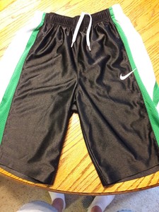 black and green nike shorts