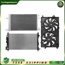 Radiator & Condenser & Cooling Fan Assembly For 2014-2019 Chevrolet Impala 3.6L