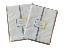 MATOUK SCUMACHER BURNETT BORDER 2 Boudoir SHAMS 100  COTTON Percale 520 TC NWT 