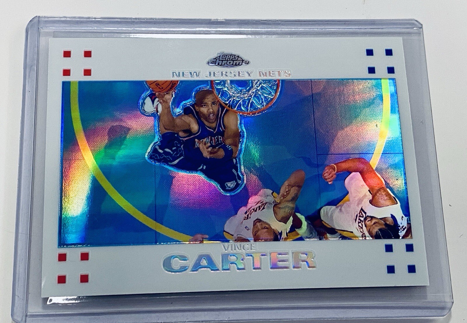 2007 Topps Chrome #28 VINCE CARTER sp /99 White Refractor Raptors NJ Nets Silver