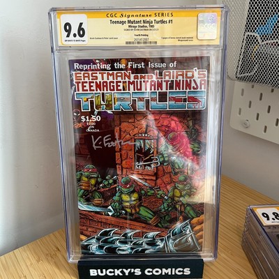   9.6 CGC TMNT #1 Fourth Print 1985 Signed Kevin Eastman Mirage Studios Laird