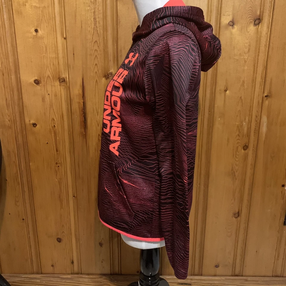 Sudadera con capucha Under Armour Youth XL con bolsillo frontal Cold Gear rosa/púrpura Foto 2 de 4