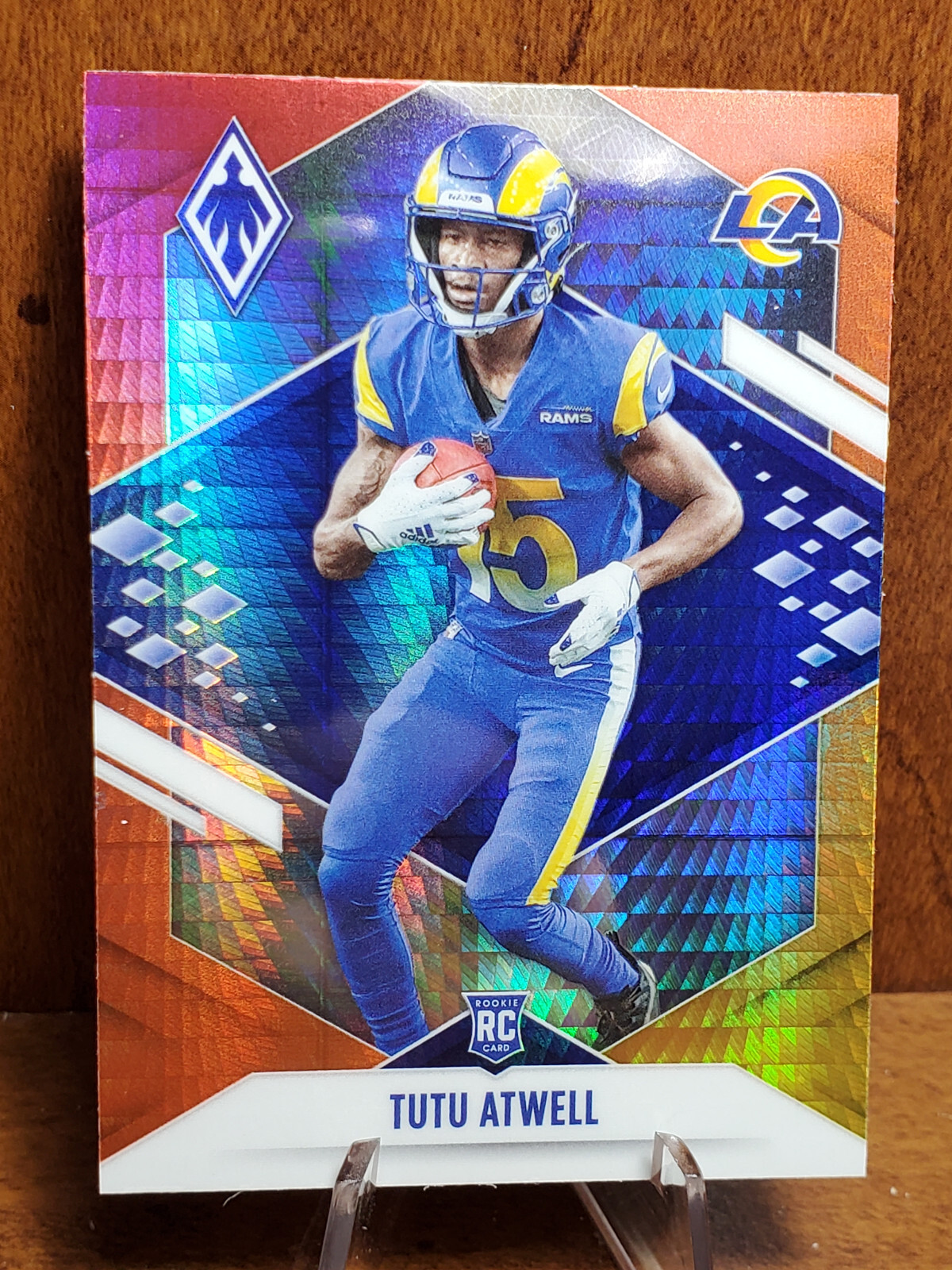 Tutu Atwell Los Angeles Rams 2021 Phoenix Fire Burst Prizm Parallel Rookie RC